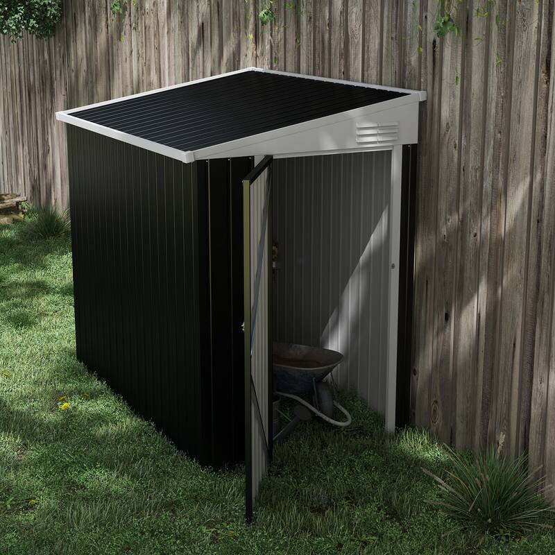 4' x 6' Metal Outdoor Storage Shed,Tool Storage House w/ Lockable Door