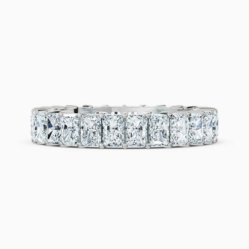 Auriya 14k Gold Radiant North-South Lab Grown Diamond Eternity Band 3.00 - 11.25 ct. tw. (F-G, VS) - 3.90 ct. wt. - 7 - White