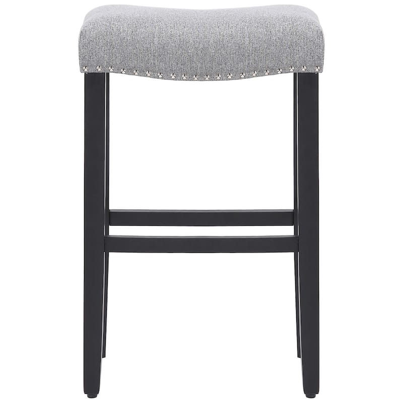 Jameson Upholstered Polyester Black 29 Inch Bar Stool (Set Of 2)