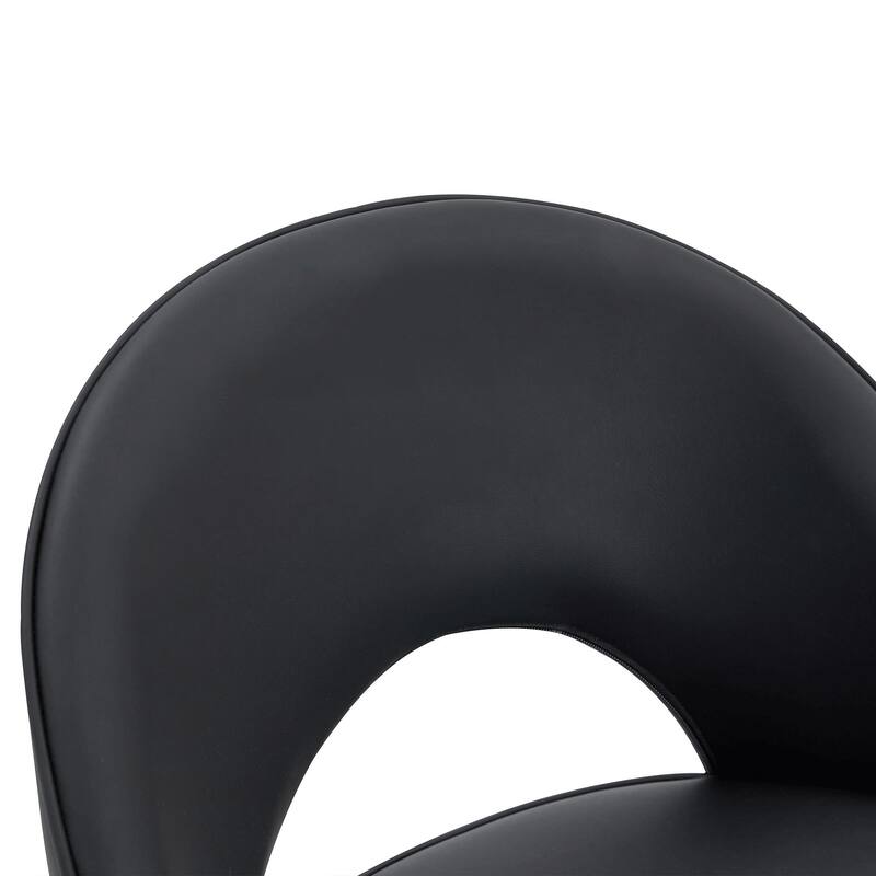360 ° rotatable bar chair, Modern PU Upholstered Bar Chair with Metal Legs for Dining Room, Kitchen, Terrace, Set Of 2