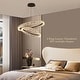 preview thumbnail 2 of 2, Modern LED Chandelier Ring Ceiling Light Fixture with Remote