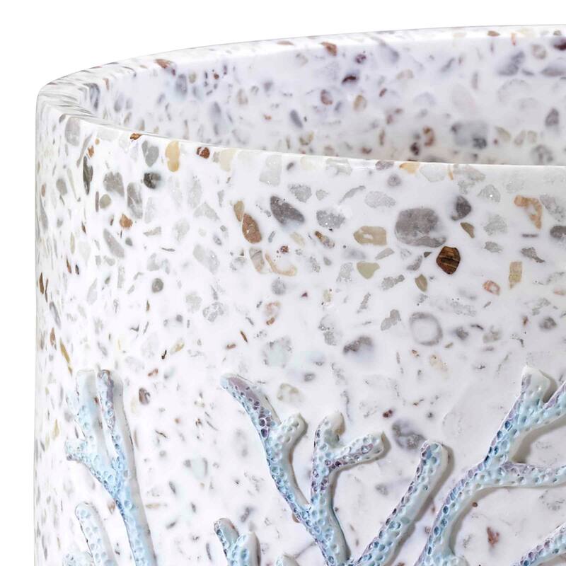 Avanti Linens Coastal Terrazzo Wastebasket