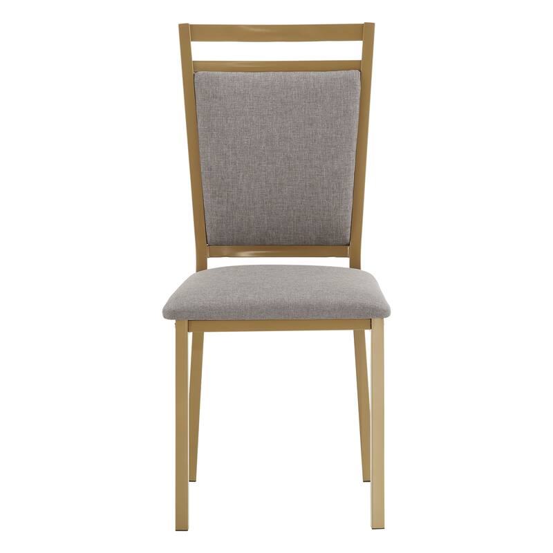 Darcy Gold Metal and Grey Dining Chair (Set of 4) by iNSPIRE Q Bold