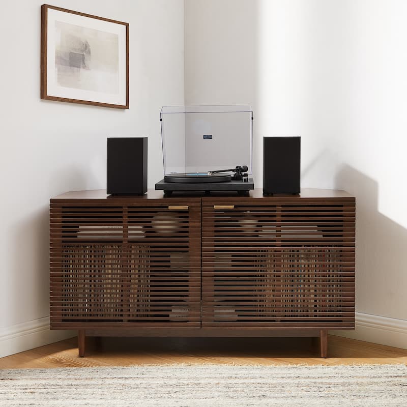 Crosley Cameron Corner Record Player Cabinet With Vinyl Storage