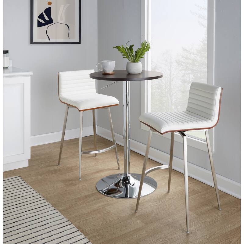 Porch & Den Oakberry-Mason Swivel 3-Piece Counter Height Dining Set