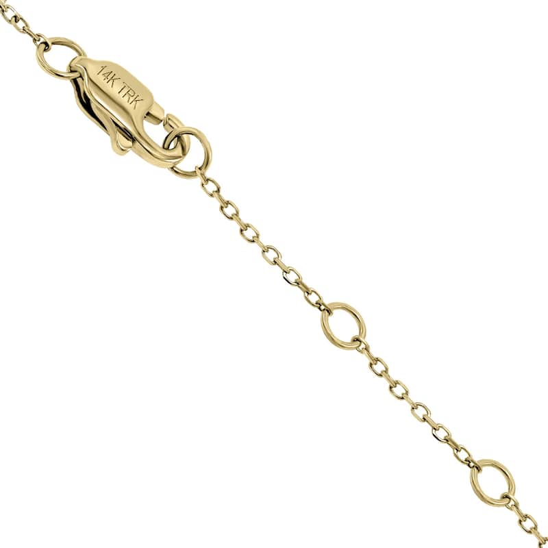 Marquee 1 Carat TW Bezel Set Genuine Diamond Station Bracelet in 14K Yellow Gold