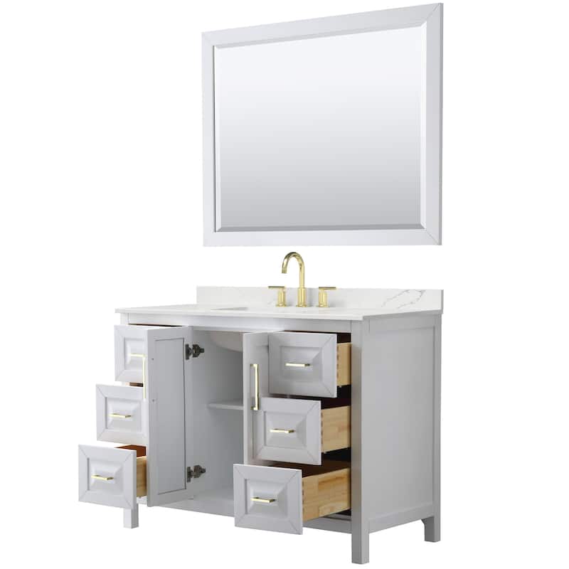 Wyndham Collection WCV252548S-QTZ-US3M46 Daria 48" Free Standing