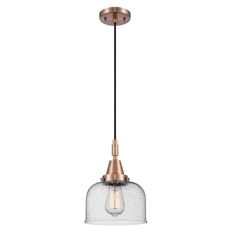 Innovations Lighting 447-1P-G74 Bell 8" Wide Mini Pendant with Clear,