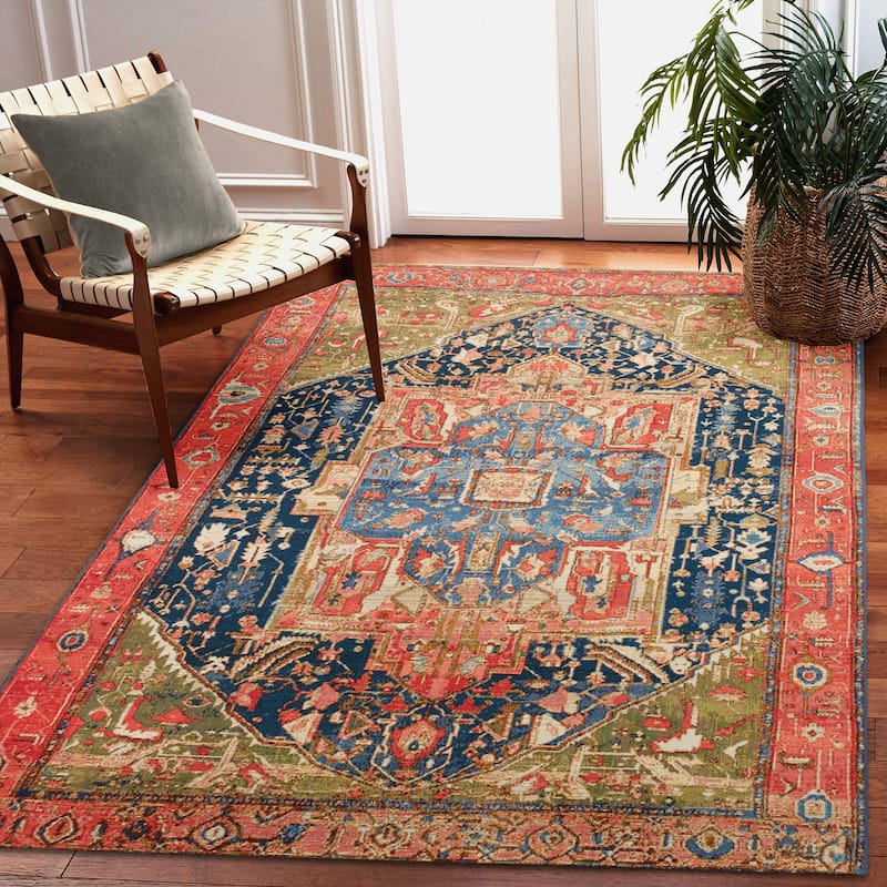 Liora Manne Marina Heriz Indoor/Outdoor Rug - 3'3" x 4'11" - Red/Multi