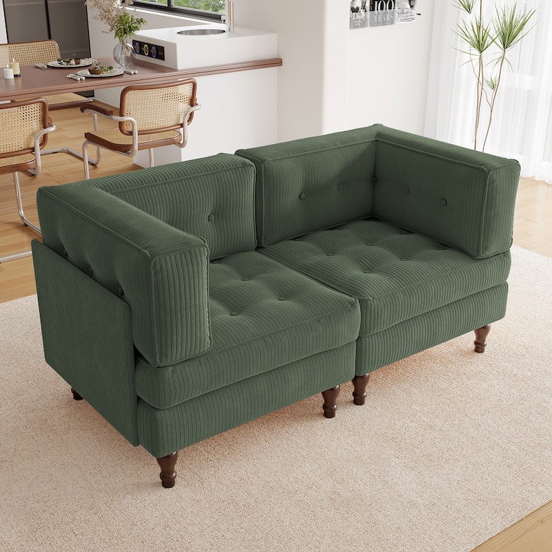 Madison Oversized Upholstered Corduroy Modular Sectional Sofa