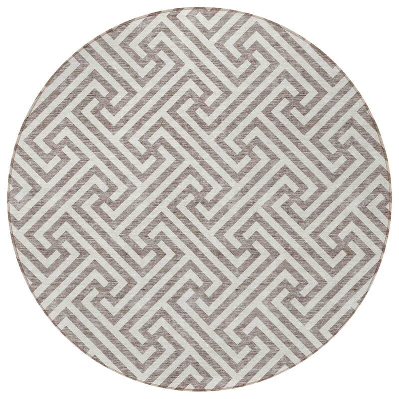 HomeRoots Geometric Transitional Rectangle Outdoor Rug