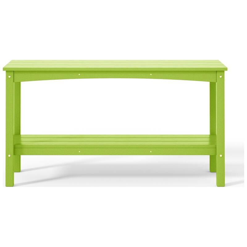 Laguna Hdpe All Weather Outdoor Patio Two Shelf Table
