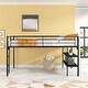 preview thumbnail 1 of 9, Anti-noise Design Metal Twin-size Loft Bed Low Loft bed with Storage Built-in Shelves Black