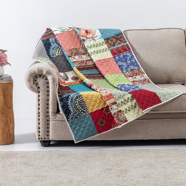 Greenland Home Fashions Renee Upcycle Remnant Fabric Patchwork