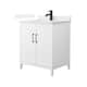Option White, Black Trim, White Cultured Marble Top