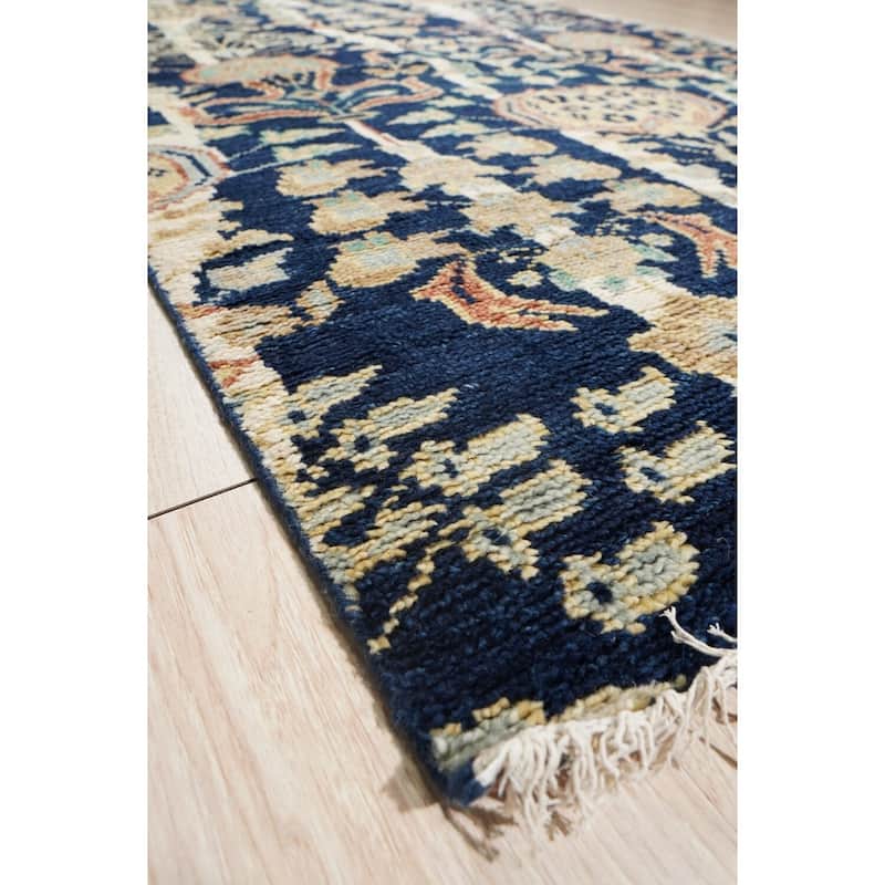 Hand-Knotted Wool Modern Knot Rug, 5' x 8', Brown Area Rug, Elegant Contemporary Soft Texture for Living Room - L