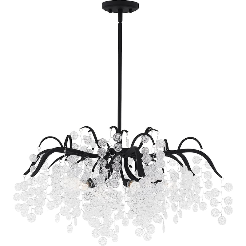 Maple 6-Light Earth Black Chandelier