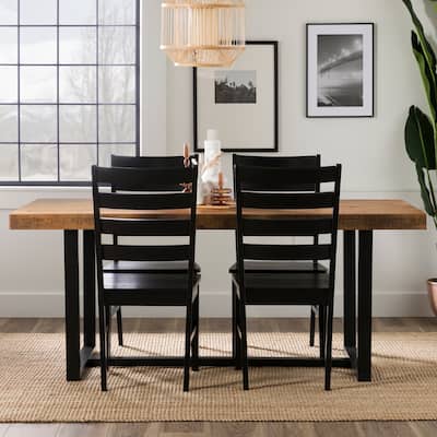 Middlebrook Solid Wood 5-Piece Dining Set with Ladder Back Chairs
