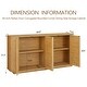preview thumbnail 4 of 9, Boho Rattan Sideboard Buffet Storage Cabinet with Adjustable Shelves, Rounded Corners Buffet Cabinet Living Room Accent Cabinet