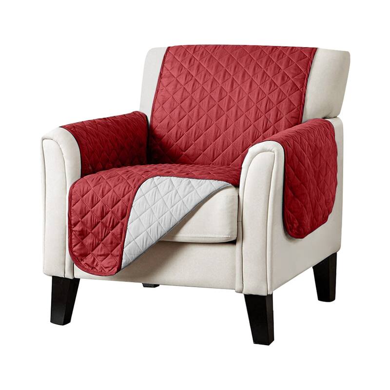 Quilted Microfiber Sofa Slipcover Furniture Protector Mat with Straps