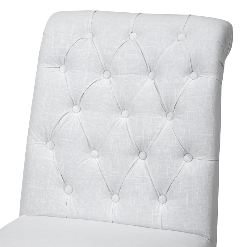 Set of 2 Dining Chairs Tufted Accent Chairs Kitchen Side Chairs,White