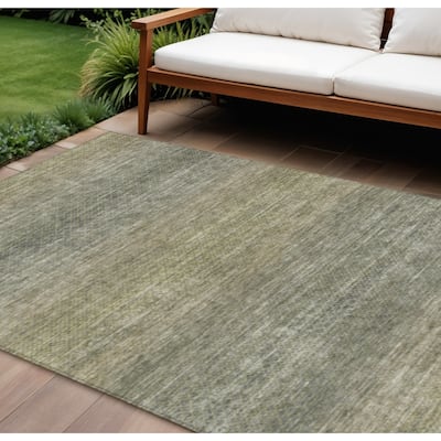 HomeRoots Geometric Transitional Rectangle Outdoor Rug