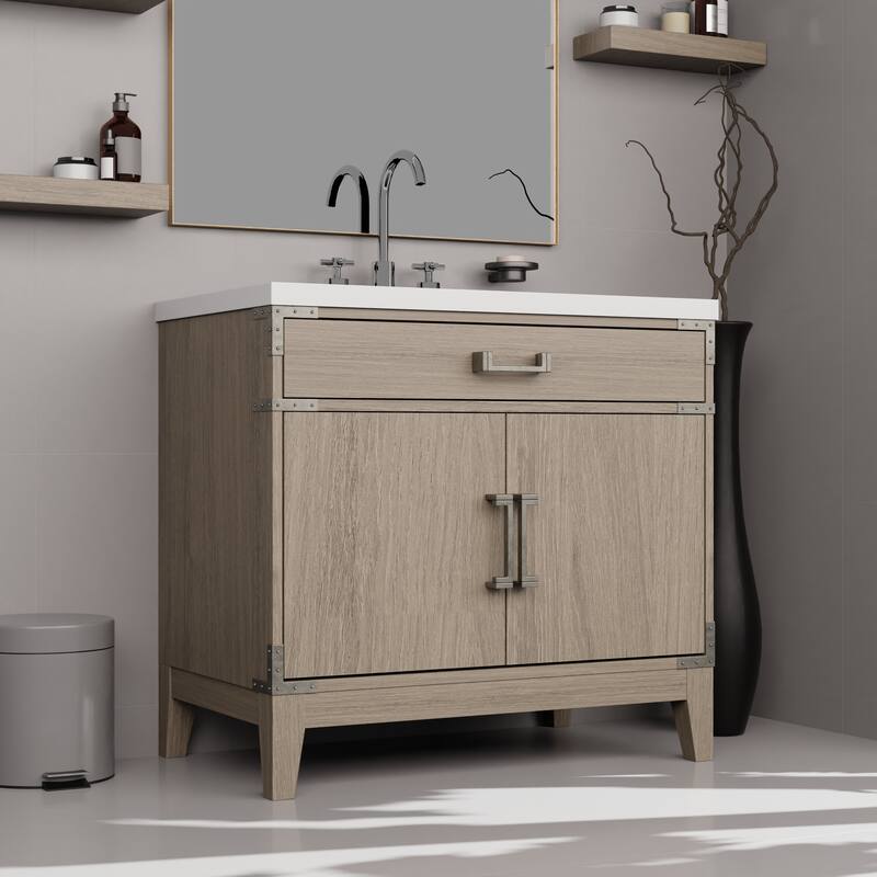 Laurel Bath Vanity with Quartz Top and Sink