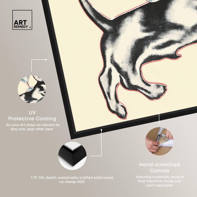 Martini Pup II Canvas by Art Remedy