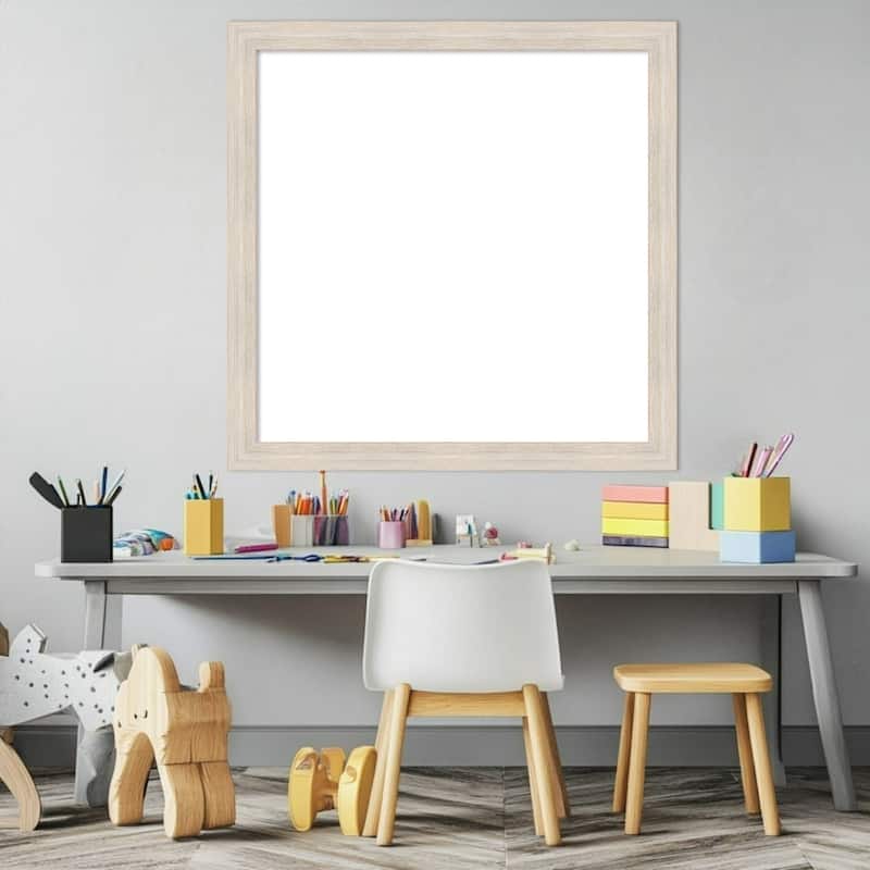 Amanti Art Hardwood Chocolate Narrow Framed Dry Erase Magnetic Board