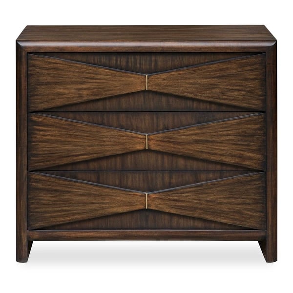slide 2 of 2, Uttermost Bowtie 3 Drawer Mid-Century Chest