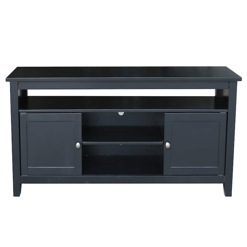 Entertainment / TV Stand with 2 Doors - 57" - Black