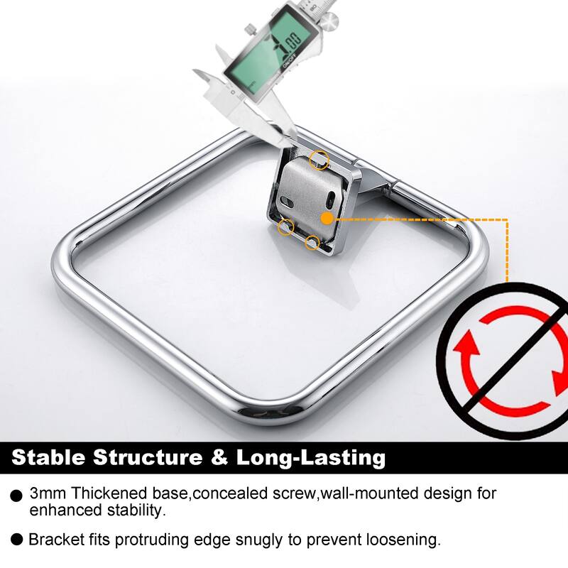 Wall Mounted 7in Towel Ring Rustproof Hand Towel Holder