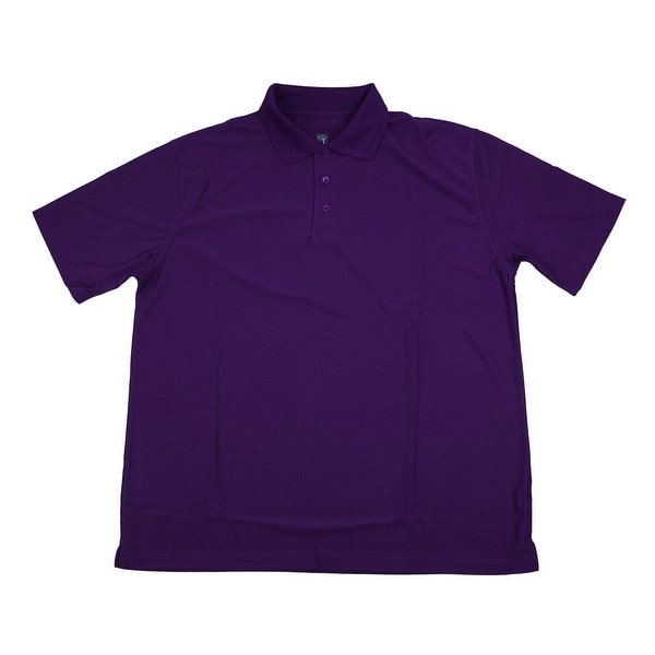 PGA TOUR Men's Polo Shirt - Plum Solid - 3X Large