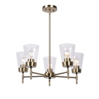 Evelyn 5 Light Chandelier Weathered White with Rope Evelyn 5 Light Chandelier Weathered White with Rope