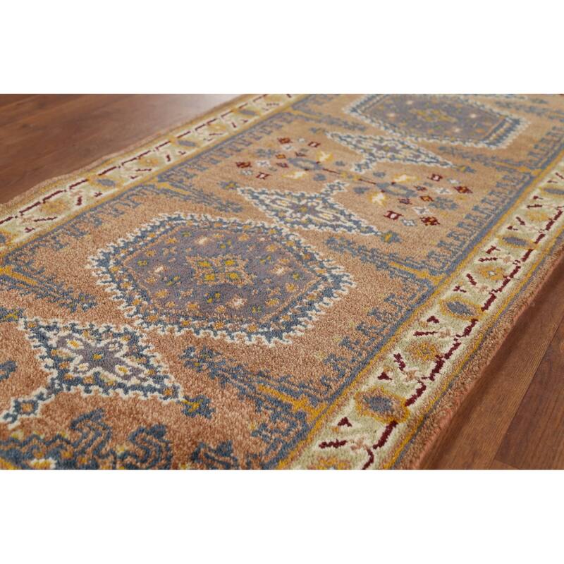 Viss Indian Runner Rug Hand-Knotted Wool Carpet - 2'6"x 8'0"