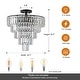 preview thumbnail 15 of 22, Crystal Chandeliers,5-Tier Round Semi Flush Mount Chandelier Light Fixture, Large Contemporary Luxury Ceiling Lighting