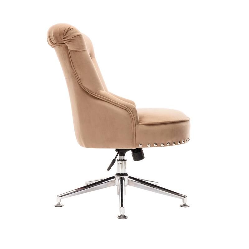 Porthos Home Jaron Office Chair - Tufted Wingback & Velvet Upholstery