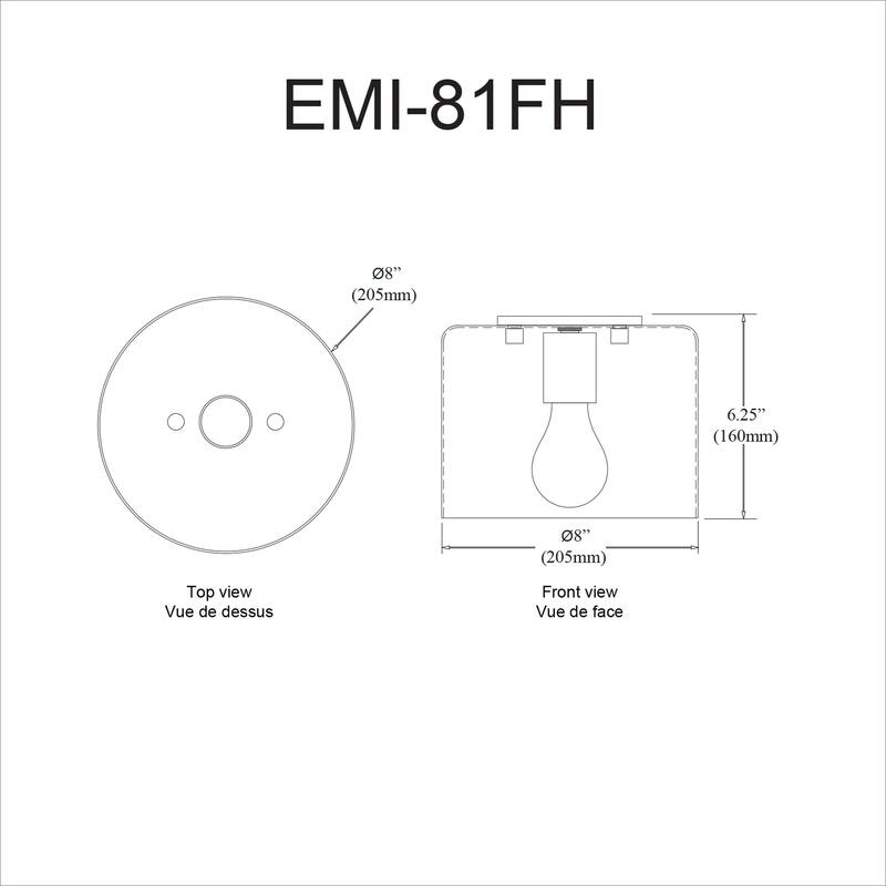 Flush Mount Ceiling Light - 1 Light Matte White Shade - Modern Interior Lighting - 6