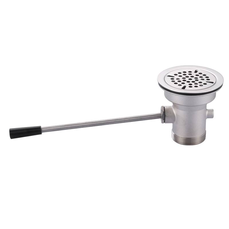 WOWOW 3-1/2 in. Sink Opening Waste Drain Valve - Without Overflow - Lever Handle