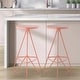 preview thumbnail 31 of 49, Trinity Modern Round Metal Backless Bar Stool with Hairpin Legs and Integrated Footrest for Kitchen Island & Home Bar