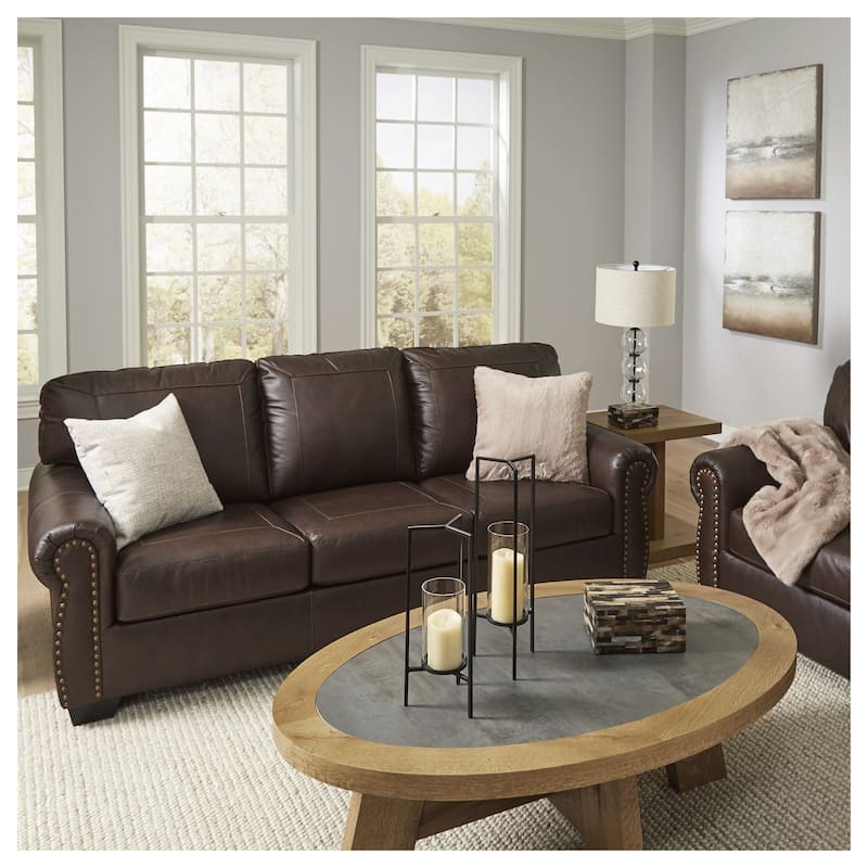 Signature Design by Ashley Colleton Dark Brown Sofa - 92"W x 40"D x 39"H - 92"W x 40"D x 39"H - Dark Brown