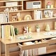preview thumbnail 5 of 18, Kids Desk Wood Study Desk Writing Desk with Bookshelf