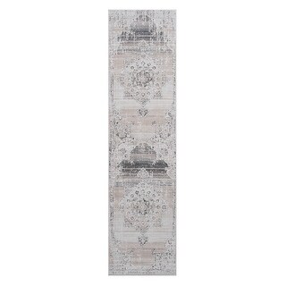 LOOM & LUXE Collection 2X8 Medallion Non-Shedding Area Rug