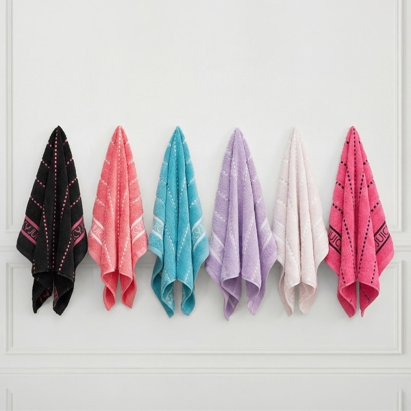 Juicy Couture 6-Piece Towel Set 2 Bath Towels 2 Hand Towels 2