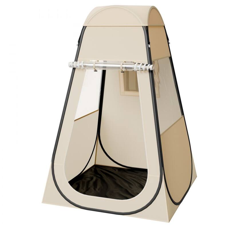 Beige TPU Pop-Up Sports Tent 4-Side Bubble with Steel Frame - 47.24 × 47.24 × 74.80 in