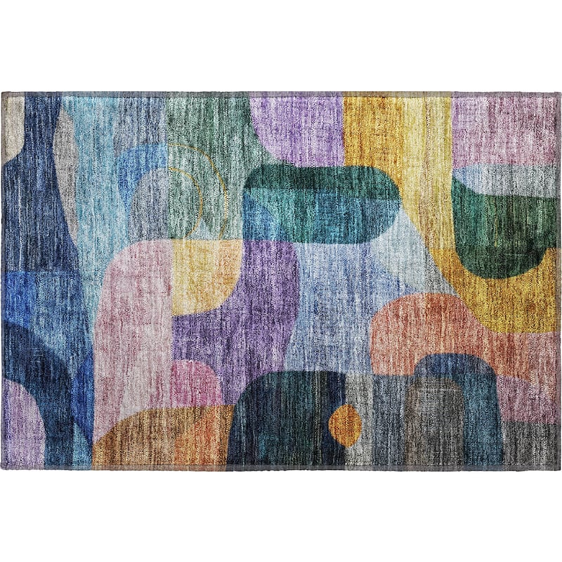 Premium Washable Super Soft Contemporary Abstract Mayfield Rug