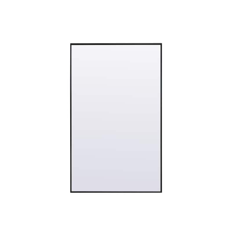 Indigo Home Metal Frame Rectangle Full Length Mirror 36x60 Inch - Black