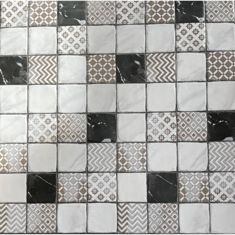 Milan 12 x 24 Ceramic Tile for Wall in Brown, Grey, and Black
