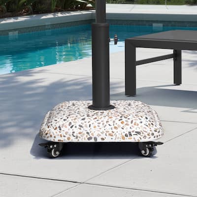Crestlive Outdoor Patio Market Pole Umbrella Base Stand Holder Square