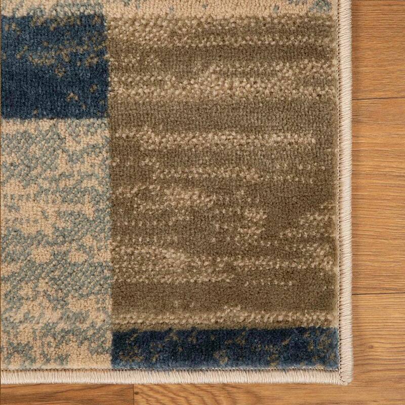HomeRoots 8' Midnight Navy Power Loom Runner Rug - 9'3" x 12'3"